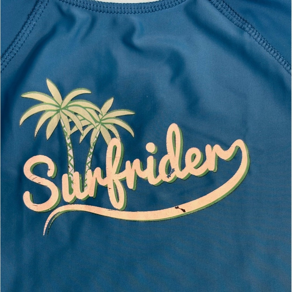 Floatimini Boys Blue Surfrider Rash Guard and Palm Tree Swim Trunks Set 4T - Picture 7 of 9